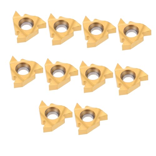 Cabilock 10pcs Electric Insert Tool Set Fast Threading Inserts for Electricians Carbide for Lathe Turning Wear Resistance Precision Engineering