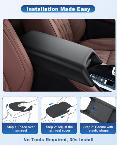 Image of CDEFG for 2026 Mitsubishi Outlander Center Console Cover for 2026 Mitsubishi Outlander GN Accessories Armrest Cover Middle Console Protector w /Hidden Storage Pocket (Gas Version Only, Non-Sport)