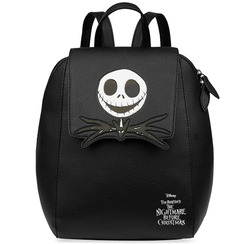 Get Trend Disney The Nightmare Before Christmas Backpack for Women Teens Mini PU Leather Daypack Travel Bag for School Work Gifts for Women (Black NBC)