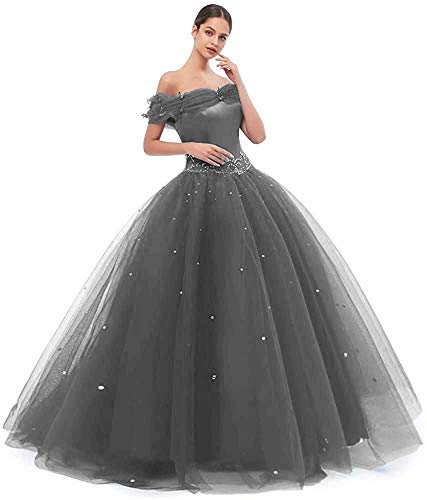 Datangep Women's Lace up Ball Gown Long Quinceanera Dress with Pleated Straps