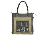 Material: Canvas recycled,echtes Leder