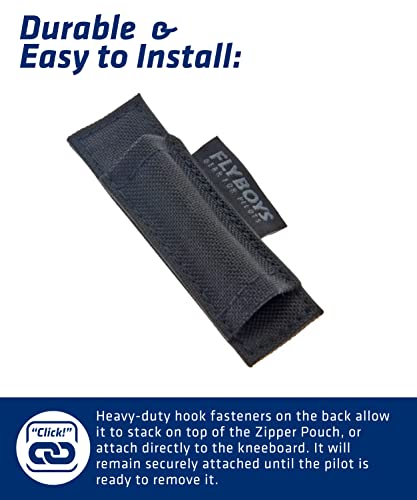 FLYBOYS Single Pen Holder - Heavy Duty Reversible Kneeboard - for Professional Pilots, General Aviation…