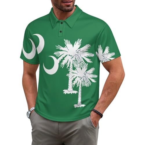 South Carolina State Flag Mens Swim Trunks with Pocket Shorts Bathing Suit Quick Dry Swimsuit