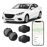 2 Pack GPS Tracker for Vehicles No Subscription Real Time Global Tracking Devices Cars Hidden Car Tracker Work with Apple Find My(iOS Only)Magnetic Case Waterproof No Monthly Fee or SIM Card Required
