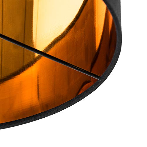 Qazqa Modern Stehleuchte, Stehlampe - Vt - Schwarz Gold, Rund, max. 60W, Geeignet für LED, 150cm, Ideal als Küche lampe, Schlafzimmerlampe und Wohnzimmerlampe