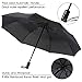 boy Compact Travel Umbrella Windproof Auto Open Close Folding Umbrella - Portable Lightweight Umbrella for Women and Men, Black