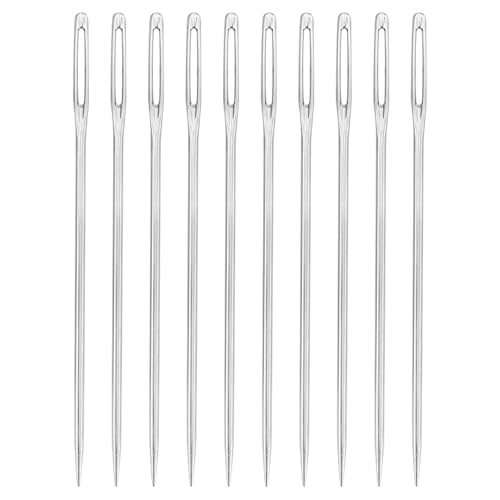 Aiguilles de broderie de 5,6 cm en acier au carbone argenté pour loisirs créatifs