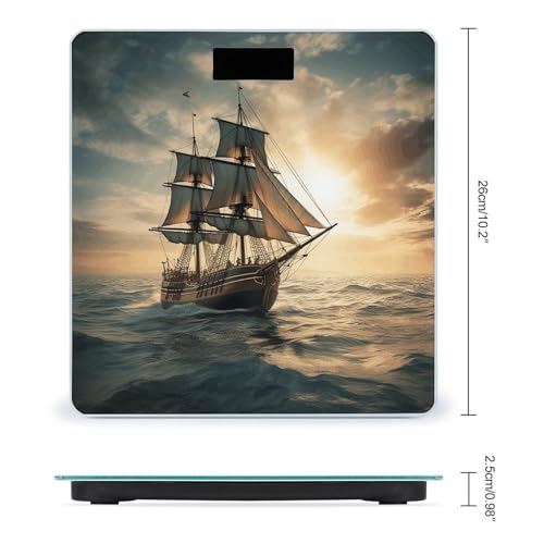 Báscula digital alta precisión para cuerpo Ship Sailing Alone miniatura 2