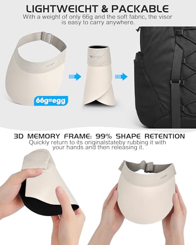 Image of YANIKY Sun Visor Hats for Women /Men Sun Protection UPF 50+ Lightweight Sport Hats Adjustable Empty Top Cap Ponytail Cap