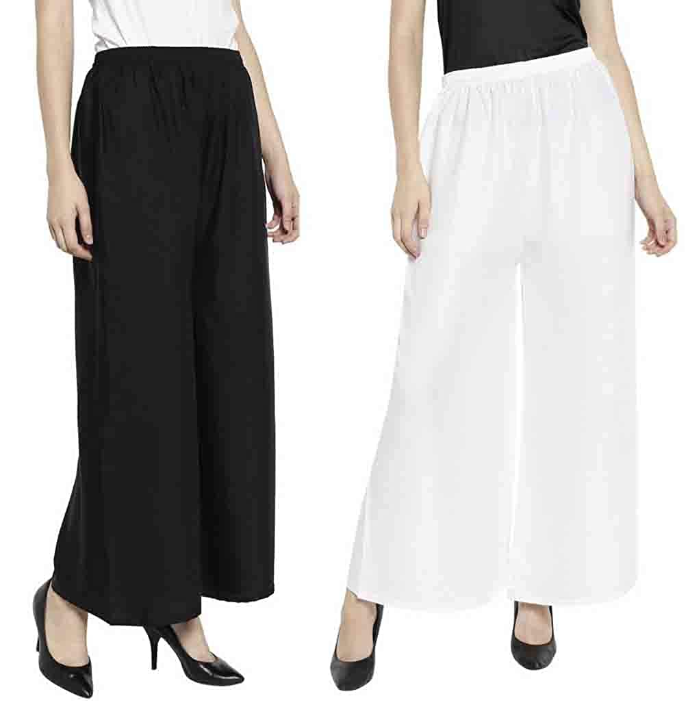 KGN FASHION Women's and Girls Cotton Reyon Regular Fit Palazzo Pants/Trouser - Combo Pack of 2 - Review, Price and Buying Guide