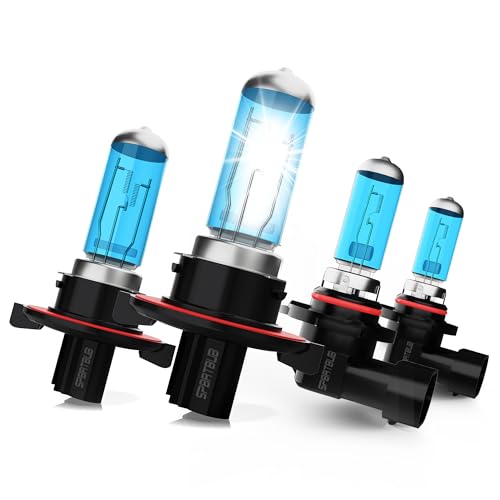 SPBRTBUB compatible with Ford F250 F-350 F-450 F-550 Super Duty(2005-2022) halogen Headlight Bulbs, H13/9008 High Low Beam Headlights + 9145 Fog Lights,Pack of 4 by SPBRTBUB - Used condition - US$11.04