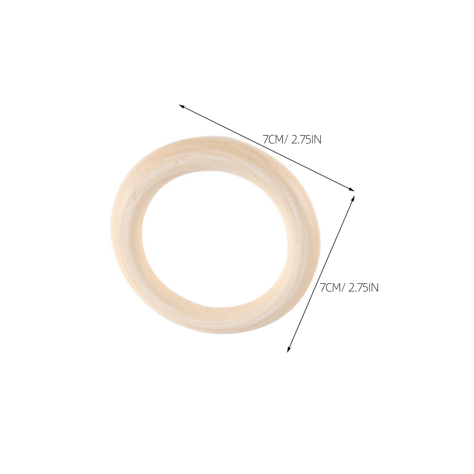 40 Stück Teiliges Holzringe Unlackierte Holzringe für Basteln Makramee Traumfänger Schmuck DIY Natürliche Holzkreise für Handwerk und Wohnkultur