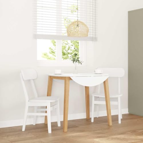 kithwjll Sillas de comedor 2 unidades, madera maciza, madera maciza, árbol de goma, ergonómicas, resistentes, muebles de cocina, muebles de comedor, cómodas, duraderas, 46 x 47 x 81,5 cm