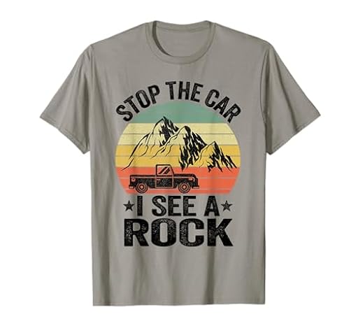 Rockhounding & Geology Scientist Gifts Men Women - Detén el coche, veo a un coleccionista de rocas, Geología, Divertido geólogo Camiseta Unisex-Adultos Gris Talla S Manga Larga Regular Fit Camisa | Ya disponible en tu tienda friki favorita! En mundofriki.es!