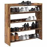 Material: Holzwerkstoff LLEZKBR Schuhregal Old Wood 80x25x81cm Holzwerkstoff