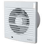 Cazooo 6 Inch/150mm Bathroom Extractor Fan, 18W 320m³/h Powerful Bathroom Fan, Wall & Window Mounted Extractor Fan for Kitchen Toilet Garage Ventilation, Low Noise, White (No Timer)