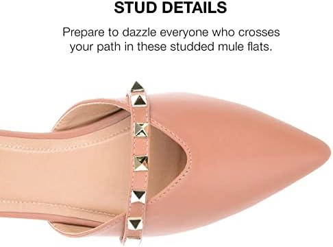 Journee Collection Womens Dreah Slip On Pointed Toe Mules Flats Blush 6 Medium Womens US | Image 2