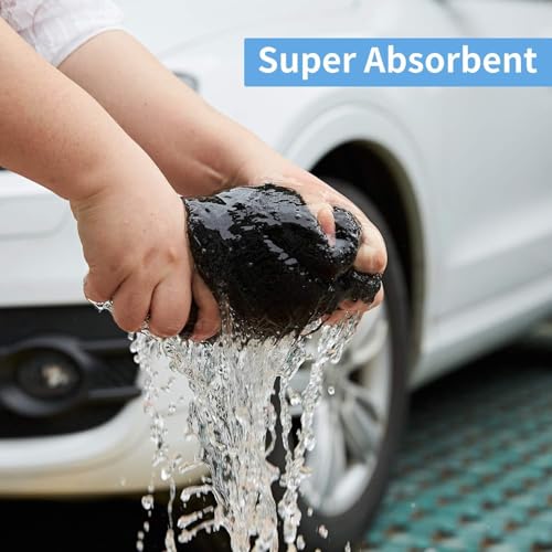 Image of Auto Hub Heavy Microfiber Cloth for Car Cleaning and Detailing, Double Sided, Extra Thick Plush Microfiber Towel Lint-Free, 800 GSM (Size 40cm x 40cm) /Pack of 5, Color: Grey