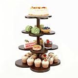 4 Etagen Tortenständer aus Holz, SHAIDOJIO Cupcake Ständer in Pflaumenblütenform, Kuchenständer für Kuchen Desserts Obst Etagere Torte für Geburtstag Hochzeit Party Abschlussfeier Babyparty Festivals