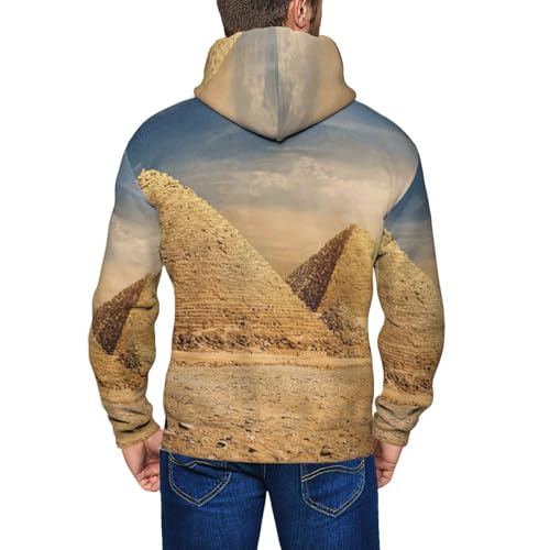 Sweat à capuche pyramide égyptienne homme pull doux de qualité