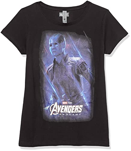 T-shirt Marvel noir fille motif nébuleuse spatiale en taille XL