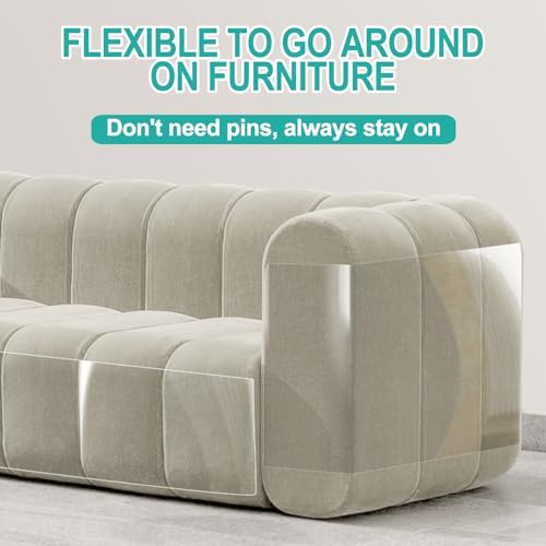 Lovinch F99B [Thicken Vinyl] Anti Cat Scratch Furniture Protector, Single-Sided Sticky Couch Protector thumb #3