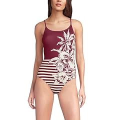 Burgundy Tropic Scenic Stripe