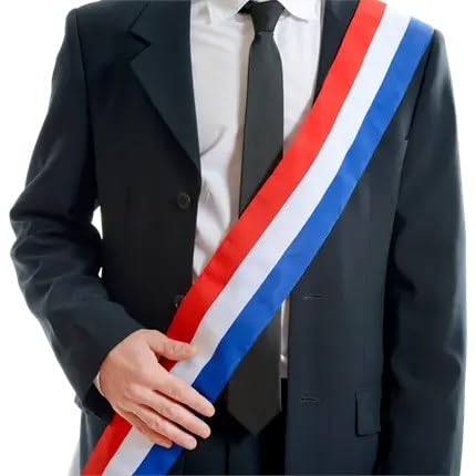 SANTEX 4058-0, Echarpe du Maire de 8 cm x 2 mètres, tricolore