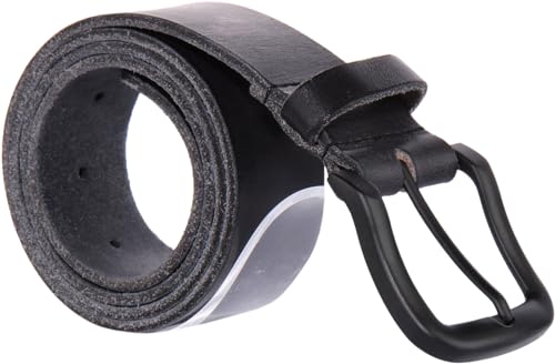 Nolan Men's Full Grain Leather Belt 1.5", Classic Business Work Belt with Anti-Scratch Zinc-Alloy Single Loop Buckle (Black, Size 36, Waist 34")3