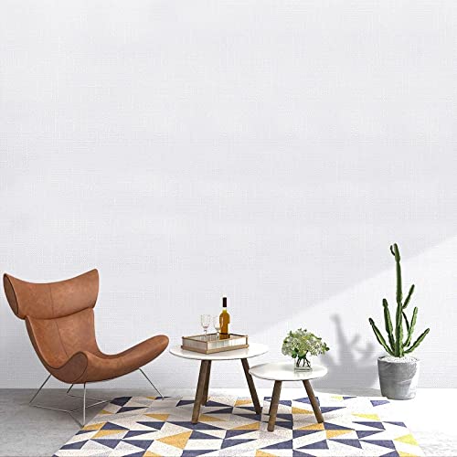 Amaowdc 17.51'' X400''White Wallpaper Textured Removable Peel And Stick Wallpaper White Contact Paper Self Adhesive Modern Wallpaper Decorative Stick On Wall Paper Bathroom Kitchen Cabinet #TOP2