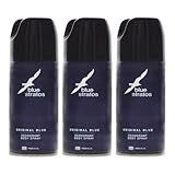 Blue Stratos Mens Body Spray Deodorant Original Blue 150ml