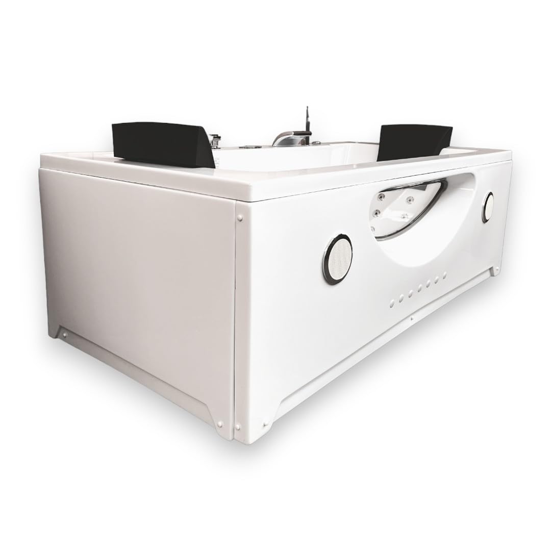GRAFICA MA.RO SRL Spa con hidromasaje 180 x 90 cm Modelo Bañera Armonía esquina del baño con cromoterapia Nuevo 2 personas para