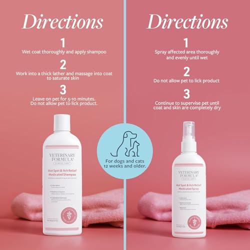 Image of Veterinary Formula Clinical Care Hot Spot & Itch Shampoo + Spray Bundle, 24 Fl Oz (Pack of 6)