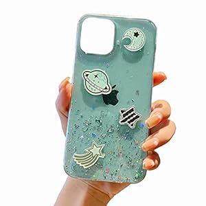 TYWZ Clear Sparkly Case voor Samsung Galaxy A82 5G, Bling Star Glitter Ontwerp voor Vrouwen Meisjes Zachte TPU…
