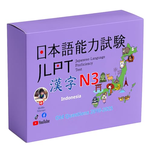 MoMo Nihongo ? Kanji Flashcards N3 ? Comprehensive Set from JLPT Exam 2010-2025 (Indonesia Edition)