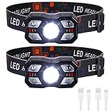 Photo Gallery yuxava lampada frontale 2 pezzi, super luminosa torcia frontale led con 10 modalità di illuminazione, ipx5 impermeabile e leggero lampada da testa per campeggio, corsa, pesca Photo Gallery yuxava lampada frontale 2 pezzi, super luminosa torcia frontale led con 10 modalità di illuminazione, ipx5 impermeabile e leggero lampada da testa per campeggio, corsa, pesca