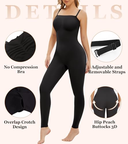 Strapless Shapewear Jumpsuit for Women, Tummy Control Thigh Slimmer Bodysuit, Seamless Under Dress Full Body Shaper4