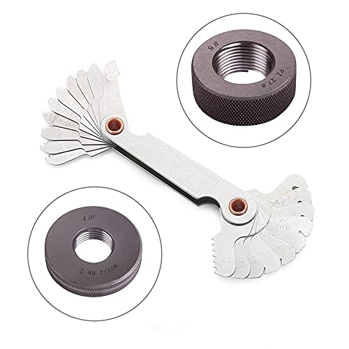Calibrador Métrico para Roscas 55/60 Grados Acero Carbono miniatura 5