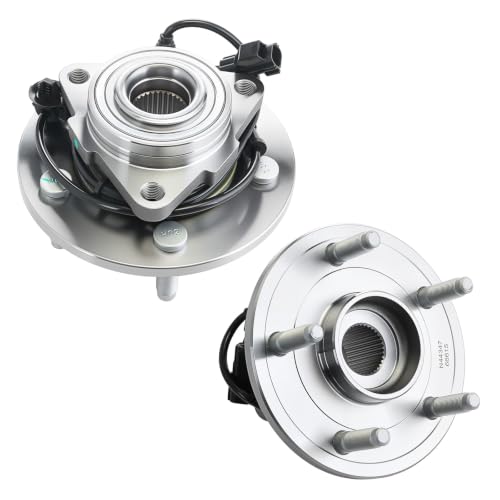 Image of BDELI 515073 2Pcs Front Wheel Hub Bearing Assembly Compatible with 2002 2003 2004 2005 Dodge Ram 1500 (4-Wheel ABS for All Models), 2004 2005 Dodge Ram 1500 (2-Wheel, 5.7L V8), 5 Lugs w /ABS