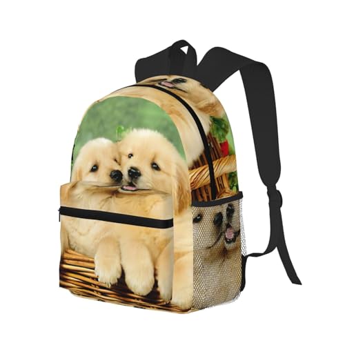 Sac à dos ordinateur 15,7 EdWal noir cartable PC portable Golden Retriever - 2