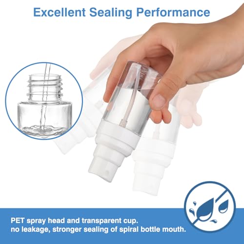 Travel Spray Bottles 2 Pack 1.35oz Small Fine Mist Spray Bottles, Portable Refillable Plastic Travel Bottle Set for Toners, Perfume, Rose Water - Image 5