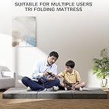 MOLPHIT Folding Mattress Single, 10CM Trifold Foldable Mattresses Single Bed, Guest Mattress Memory Foam with Washable Cover, Floor Mattresses for Travel, Camping, Guest Bed, Studio, Dorm - Image 7
