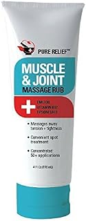 Pure Relief Muscle and Joint Massage Rub with Magnesium, Emu Oil, Epsom Salt