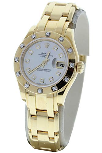 Rolex 18k Yellow Gold Ladys Masterpiece 80318 Factory Mother of Pearl Diamond Dial & 12 Diamond Bezel (Certified-Preowned)2