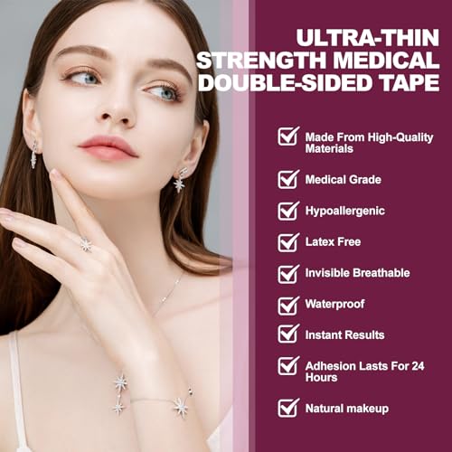 ADCEFTP Eyelid Tape, (4mm - 7mm)480Pcs, Double Eyelid Tape, Eyelid Lifter Strips, Droopy Lids, Surgery-Free, Suitable for Uneven or Monolids.(with Fork Rods and Tweezers)