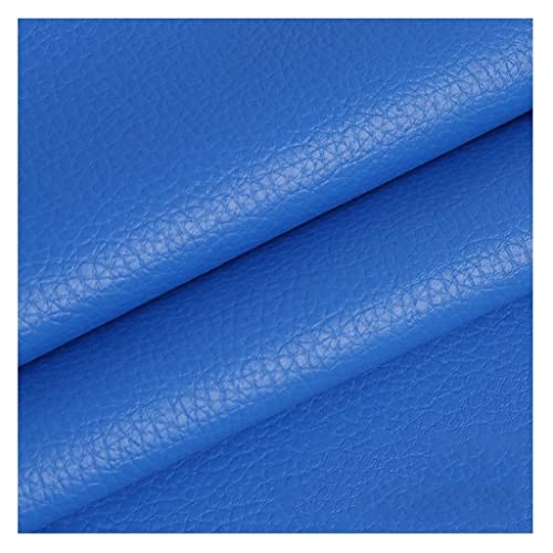Tissu similicuir bleu anti-tache pour réparer un canapé griffé