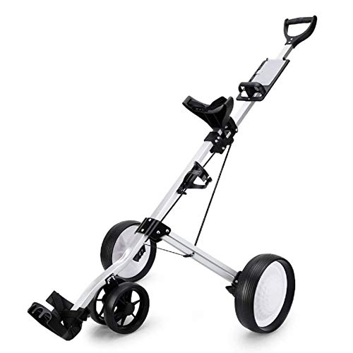 April Story Golf 4-Wheel Golf Push Cart with Kettle Easy to Open/Close Easy