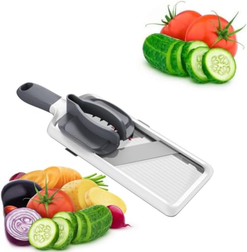 Xiraivke 職人作り 多機能包丁 キャベツスライサーセット 千切り野菜カッター 滑り止めハンドル 3 段階厚み調節 安全押さえ付き 家庭・業務用 キッチン調理器具