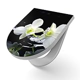 Convient pour les WC en forme de D : avec ses dimensions de 36,4 x 45,4 cm, idéal pour tous les WC en céramique en forme de D courants – Avec charnières réglables pour un montage facile et sûr.