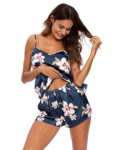 GOSO Pijama de satén para Mujer con Sin Mangas y Cortos Pantalones Ropa de Dormir Conjuntos Pijama para Mujer de salón Suave | Ya disponible en tu tienda friki favorita! En mundofriki.es! GOSO Pijama de satén para Mujer con Sin Mangas y Cortos Pantalones Ropa de Dormir Conjuntos Pijama para Mujer de salón Suave | Ya disponible en tu tienda friki favorita! En mundofriki.es!